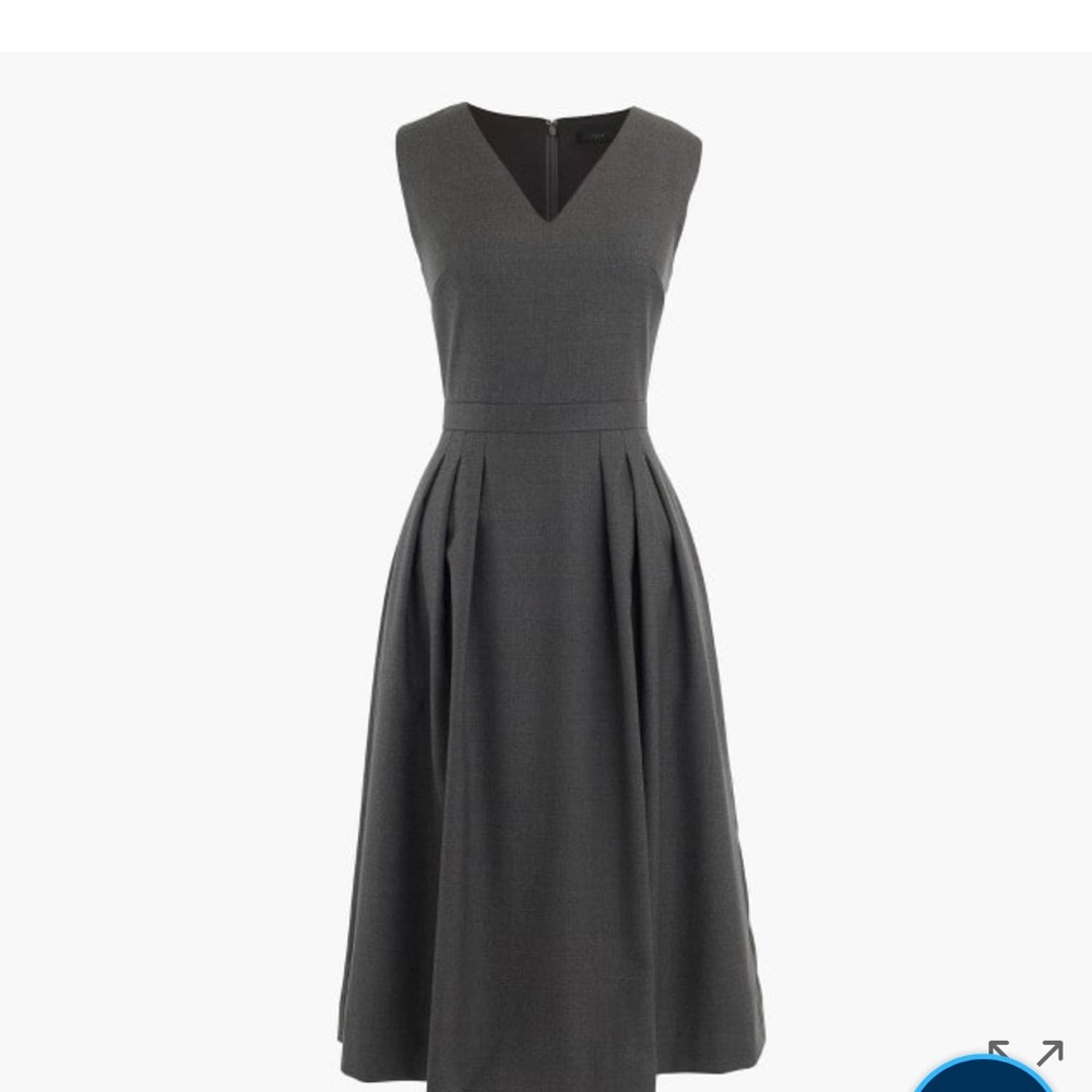 J Crew Petite V-neck dress in Super 120s wool.